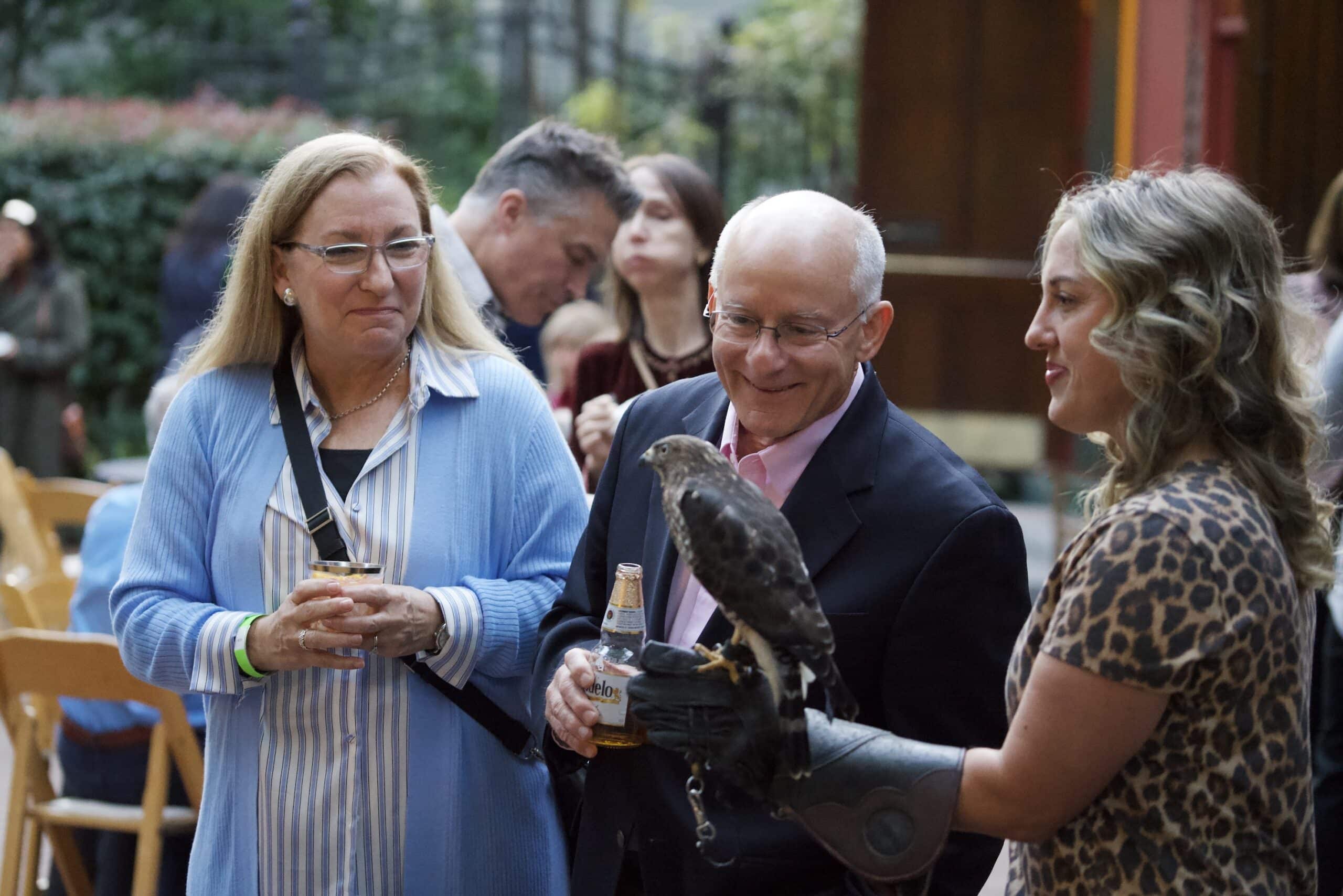 WNO guests visiting with ambassador hawk