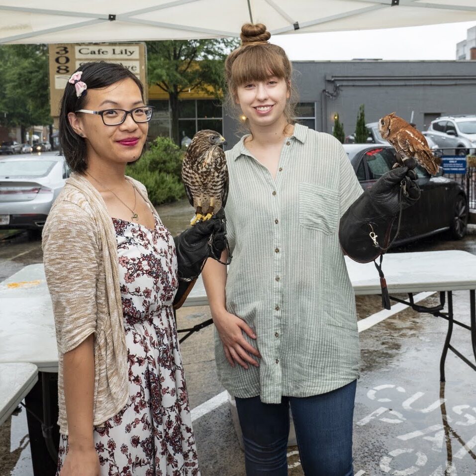 two vols with birds at Wine & Wildlife 2019